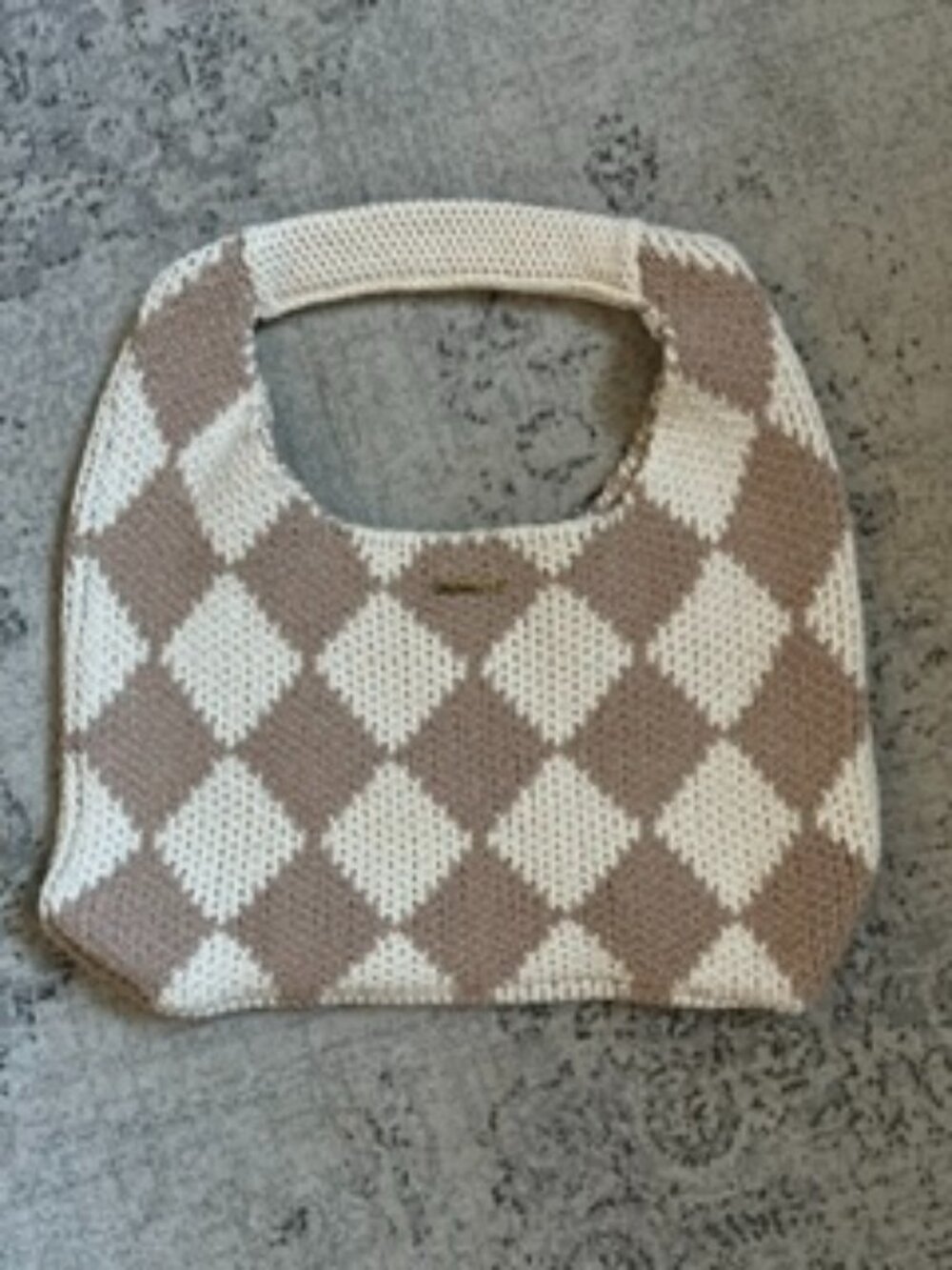 🧡3/$15 Kopari Checkere Diamond Knit Shoulder Tote